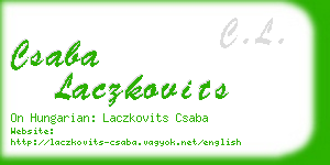 csaba laczkovits business card